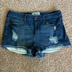 Mudd High Rise Stretch Denim Shorts